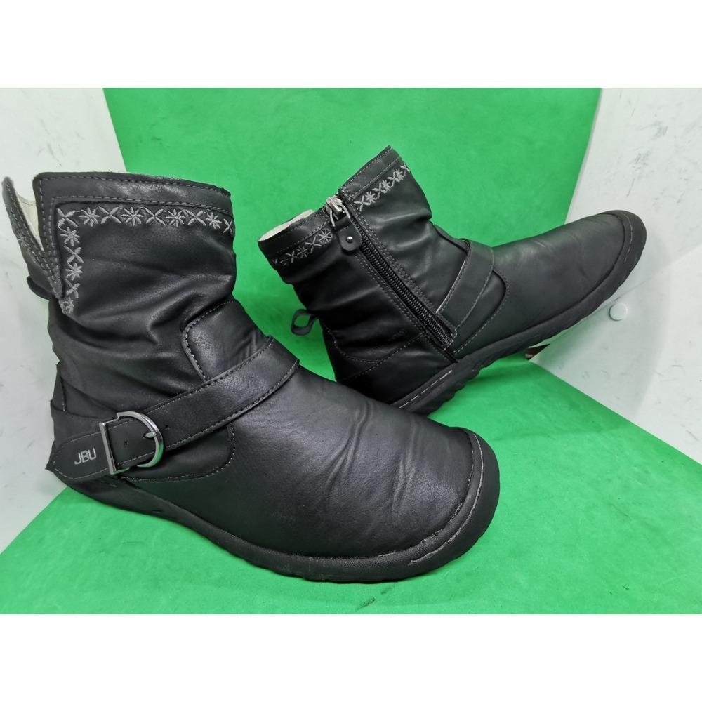 JBU By Jambu Dottie Water Resistant Black Ankle Boots Side Zip Size 9 M - Picture 11 of 16